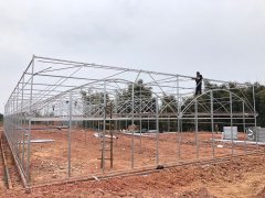 重慶渝北區連棟膜溫室施工現場